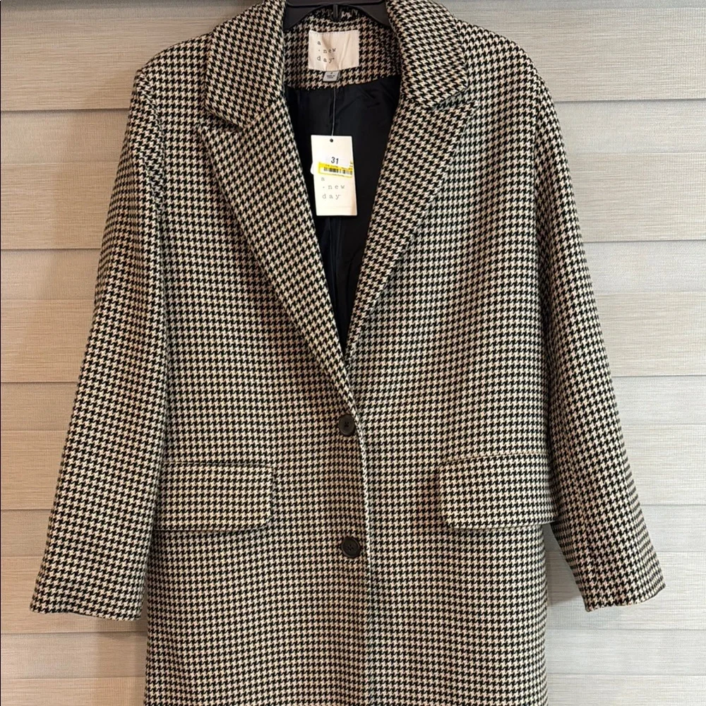 a new day Women's Black and Cream Trench Coat - Picture 3 of 7